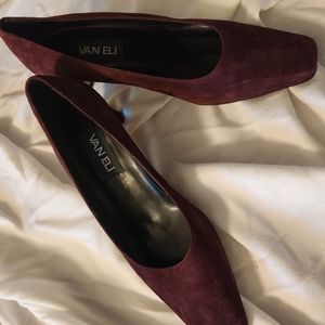 VanEli burgundy suede pumps size 8